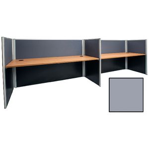 Rapid Screen 2 Person Workstation Grey Screen Beech Top