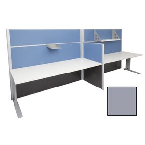 Rapid Screen 2 Person Workstation Grey Screen White Top