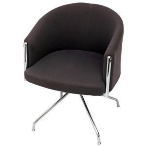 Rapidline Splash Club Lounge Chair Chrome Trim and Base Grey