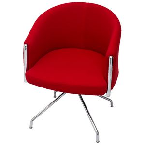 Rapidline Splash Club Lounge Chair Chrome Trim and Base Red