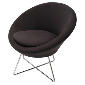 Rapidline Splash Cone Lounge Chair Chrome Cross Frame Grey