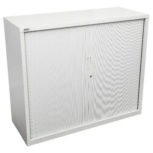 GO Tambour Door Cupboard 1016 x 900mm Silver Grey