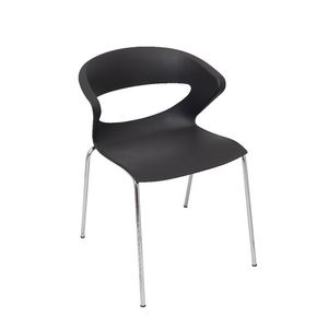 Rapidline Taurus Chrome 4 Leg Chair Black