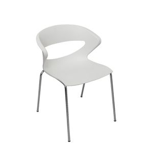 Rapidline Taurus Chrome 4 Leg Chair White