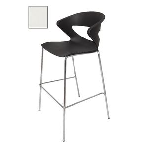 Rapidline Taurus Bar Stool with Chrome Base White