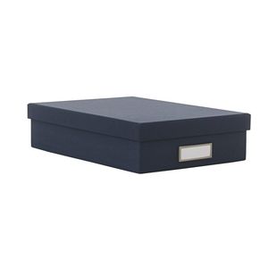 A4 Slim Cloth Document Box Ink Blue