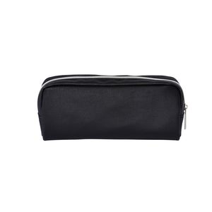 Laminated Canvas Tube Pencil Case Black