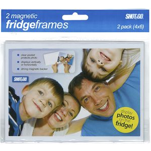 Shot2Go Magnetic Fridge Frame 6 x 4" Clear 2 Pack