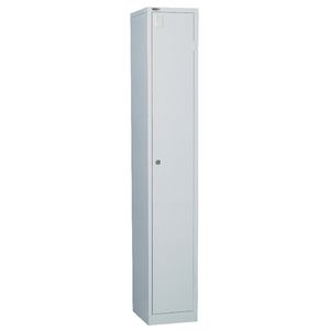 Furnx Single Door Metal Locker Assembled Silver Grey
