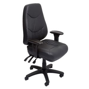 Furnx Ergonomic Executive Chair Leather Black