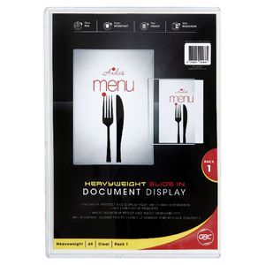GBC A5 Slide In Document and Menu Display