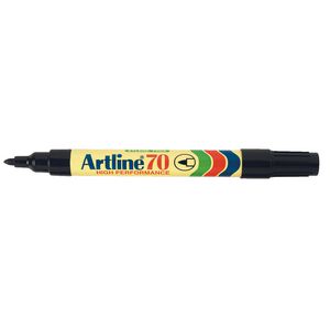 Artline 70 Permanent Markers Black 4 Pack