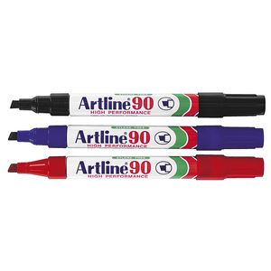 Artline 90 Permanent Markers Assorted Colours 4 Pack