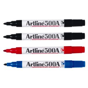 Artline 500A Whiteboard Markers Assorted Colours 4 Pack