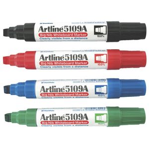 Artline 5109A Whiteboard Markers Assorted Colours 6 Pack