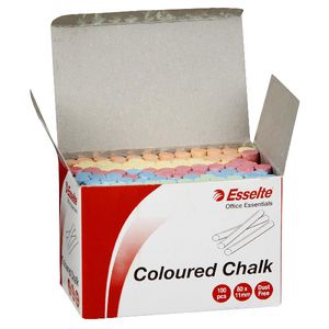 Esselte Chalk Assorted 100 Pack