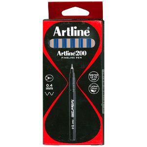 Artline 200 Fineliner Blue 12 Pack
