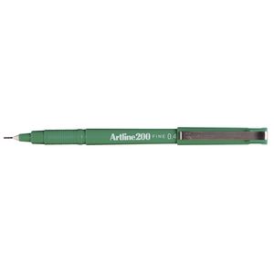 Artline 200 Fineliner Green 12 Pack