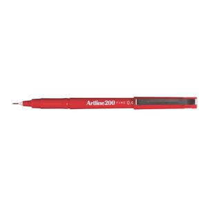 Artline 200 Fineliner Red 12 Pack