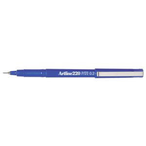 Artline 220 Fineliners 0.2mm Blue 12 Pack
