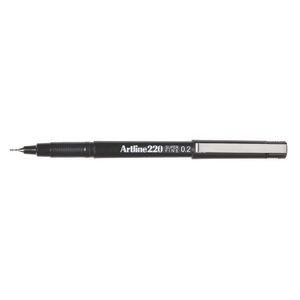 Artline 220 Fineliners 0.2mm Black 12 Pack