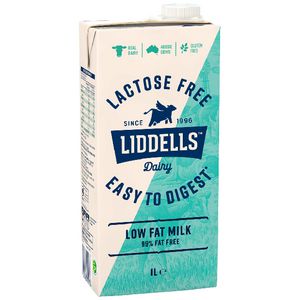 Liddells Lactose Free Low Fat Milk 1L