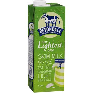 Devondale UHT Skim Milk 1L