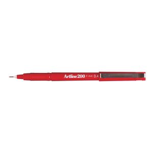 Artline 200 Fineliner 0.4mm Red