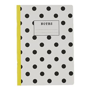 GO Stationery A4 Exercise Book Monochrome Black Polka 56 Page