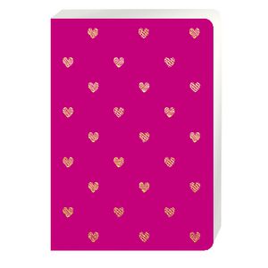 GO Stationery A5 Shimmer Notebook Large Gold Heart 192 Page