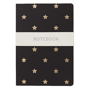 Go Stationery A5 Shimmer Notebook Small Gold Stars 192 Page