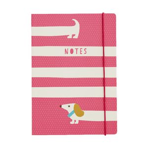 GO Stationery A5 PP Notebook Sausage Dogs Pink