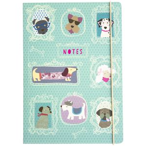 GO Stationery A5 Dog Notebook Light Blue