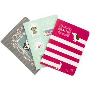 GO Stationery Dog Notebook Assorted 3 Pack