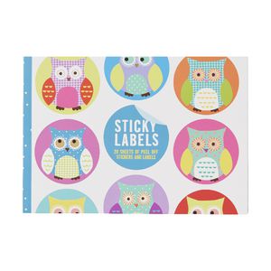 GO Stationery Sticky Labels Owls