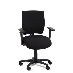 Gregory Scope Medium Back Chair with Arms Black
