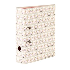 GO Stationery Lever Arch File A4 Taupe Owls