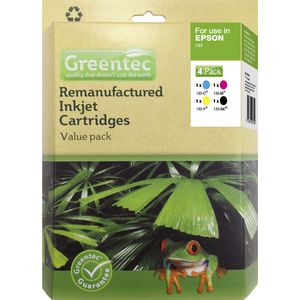 Greentec Epson 133 Black and Colour 4 Ink Value Pack