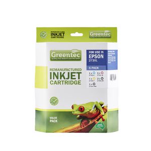 Greentec Epson 273XL Ink Cartridge Black and Colour 6 Pack