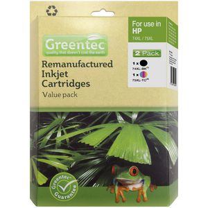 Greentec HP 74/75XL Ink Cartridge 2 Pack