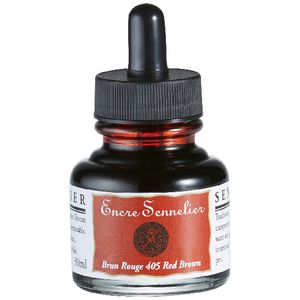 Sennelier Encre Drawing Ink 30mL Red Brown