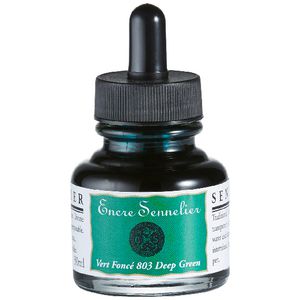 Sennelier Encre Drawing Ink 30mL Deep Green