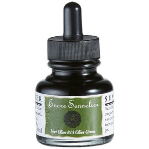 Sennelier Encre Drawing Ink 30mL Olive Green