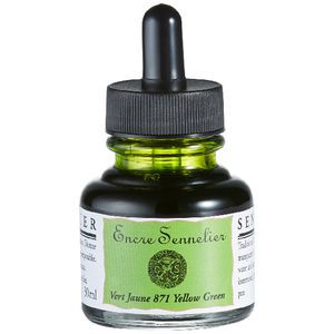 Sennelier Encre Drawing Ink 30mL Yellowish Green