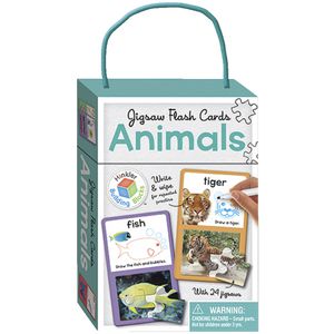 Hinkler Animals Building Blocks Jigsaw Flashcards