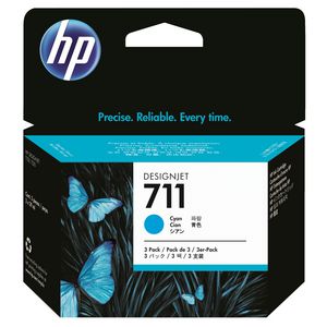 HP 711 Ink Cartridge Cyan 29mL 3 Pack