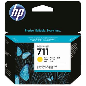 HP 711 Ink Cartridge Yellow 29mL 3 Pack