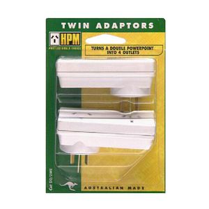 HPM Slimline Double Adaptors Twin Pack