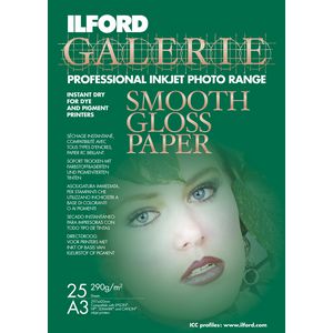Ilford Galerie Smooth Gloss Photo Paper A3 25 Pack