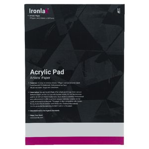 Ironlak Acrylic Pads Glue Tear Off White 30 Sheets